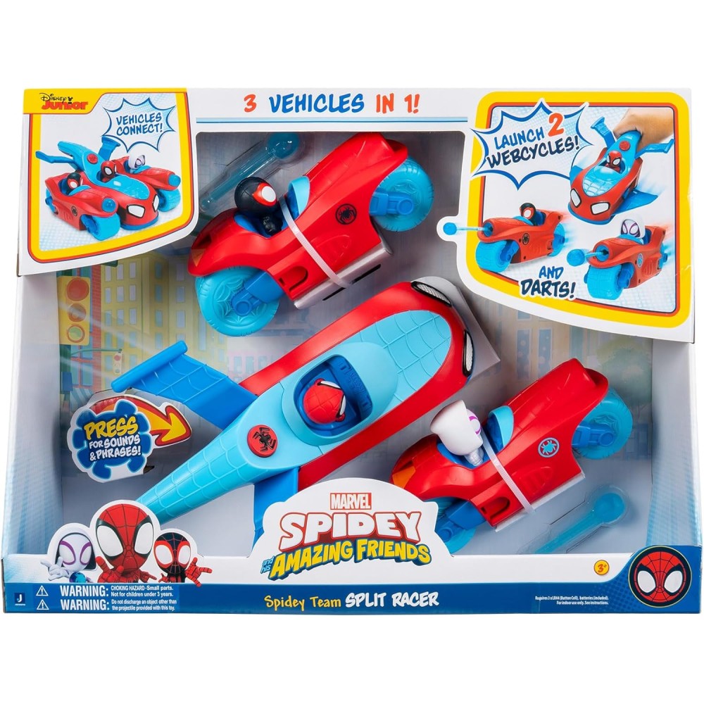 Spidey and His Amazing Friends Racer | 8.5-Inch Multicolour Vehicle