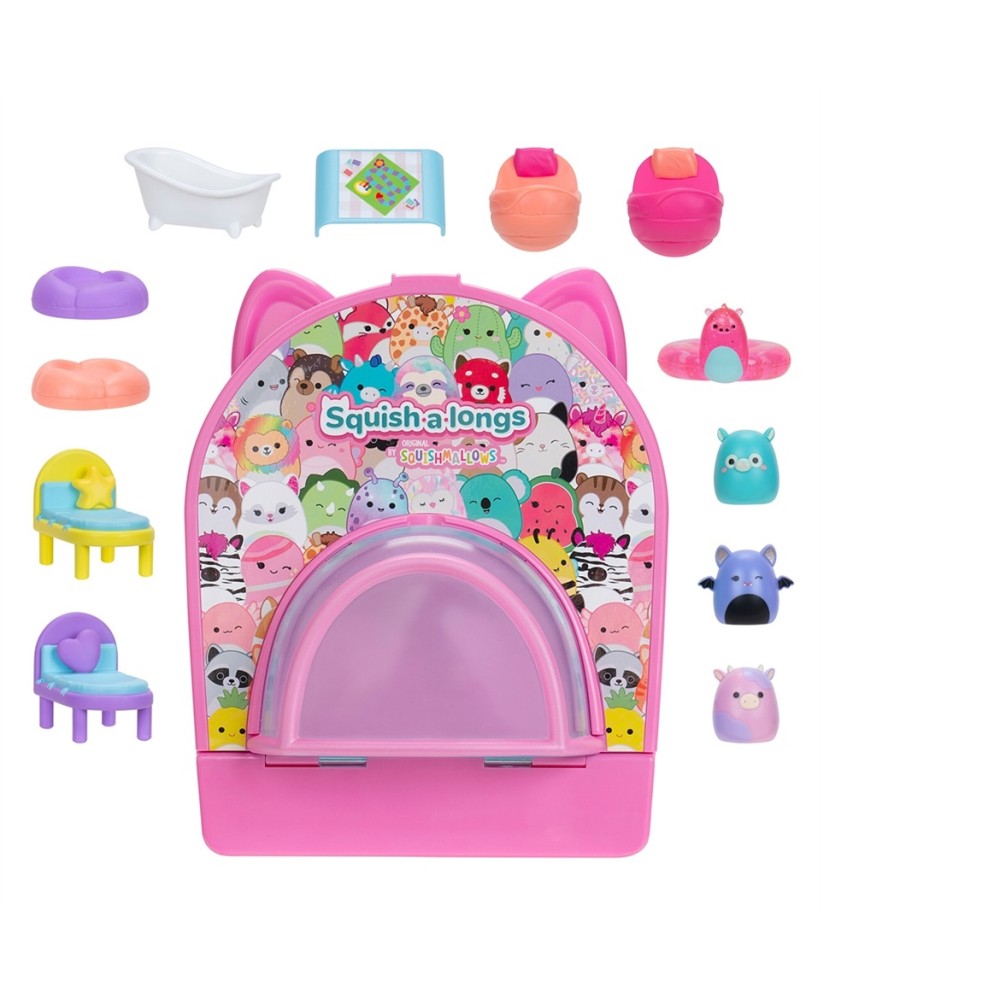 Squish-A-Longs On The Go Playset Party Pack | Portable Squishy Playset for Kids