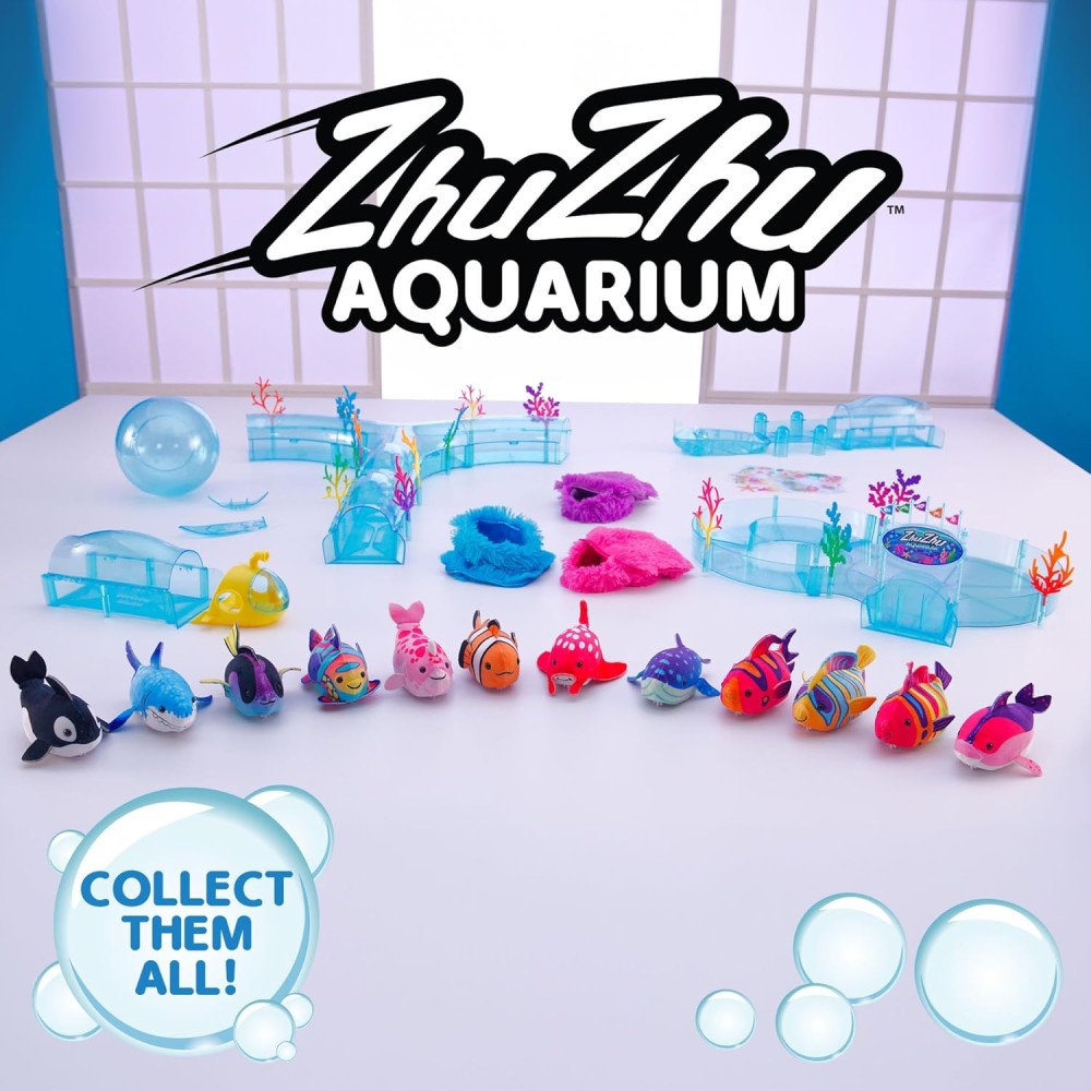 John Adams Zhu Zhu Pets | Zhu Zhu Aquarium Bubble Ball & Surfboard Starter Playset WITH Fish