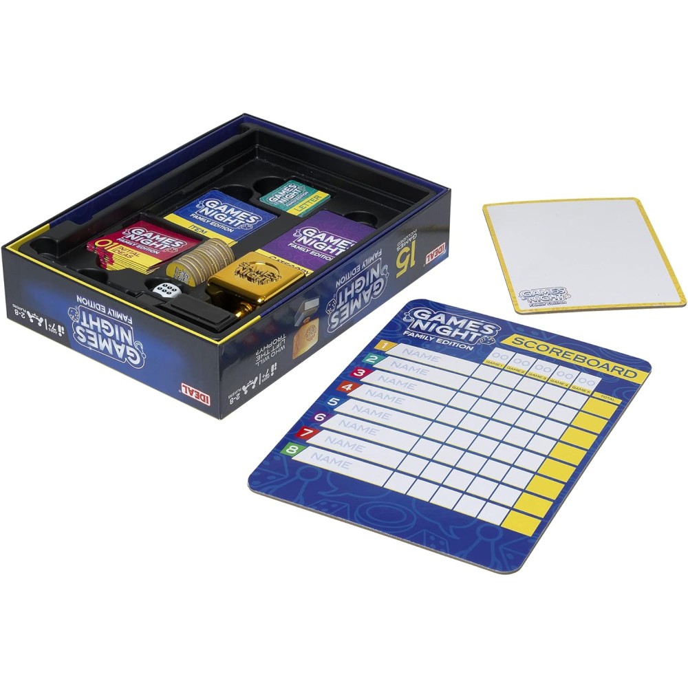 IDEAL | Games Night - Family Edition | 15 Fun Games for Family Game Night