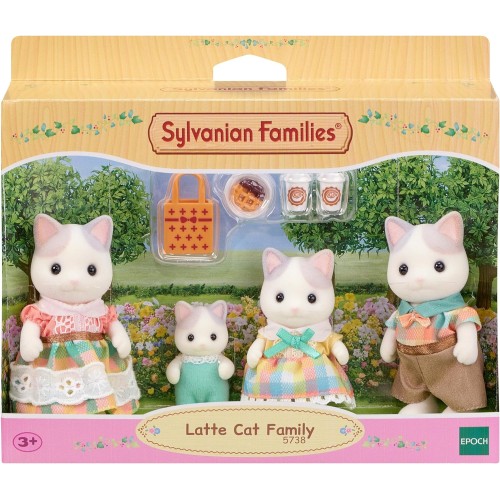 Sylvanian Families Latte Cat Family