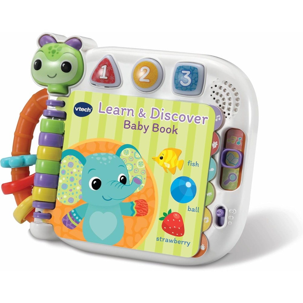 VTech Baby Learn & Discover Baby Book | Interactive Baby Toy with Melodies & Phrases