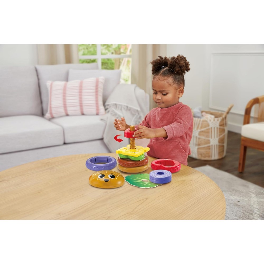 VTech Burger Stacking Matching & Spinning Toy | Interactive Play for Kids