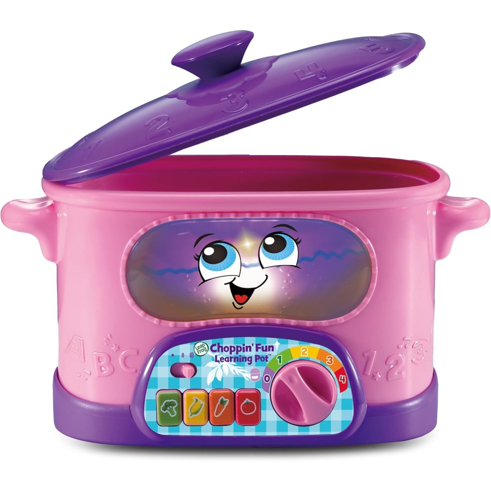 LeapFrog Choppin' Fun Learning Pot, Pink | Interactive Roleplay Kitchen Toy