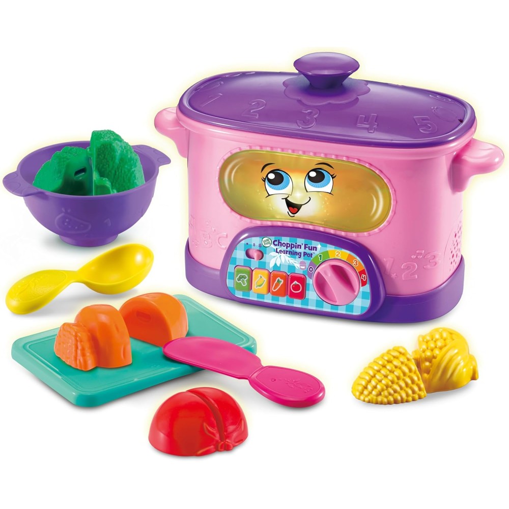 LeapFrog Choppin' Fun Learning Pot, Pink | Interactive Roleplay Kitchen Toy