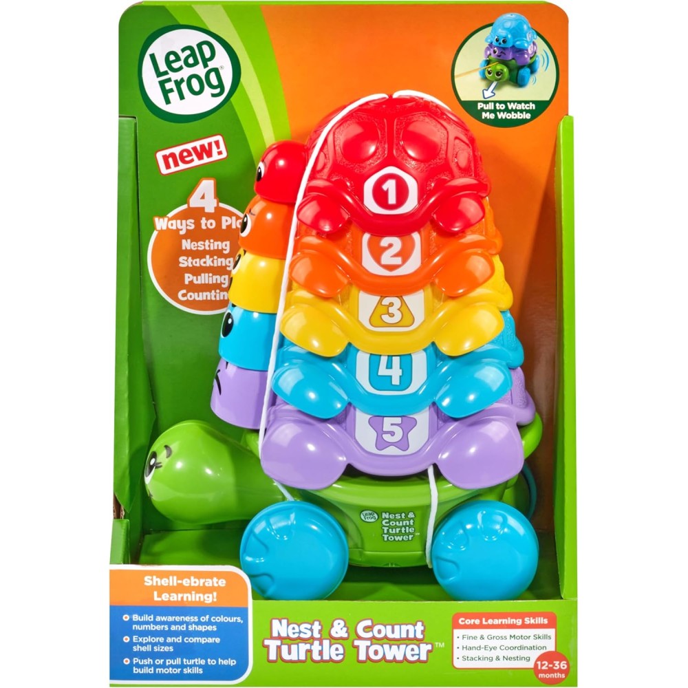LeapFrog Nest & Count Turtle Tower | Interactive Stacking Toy for Toddlers