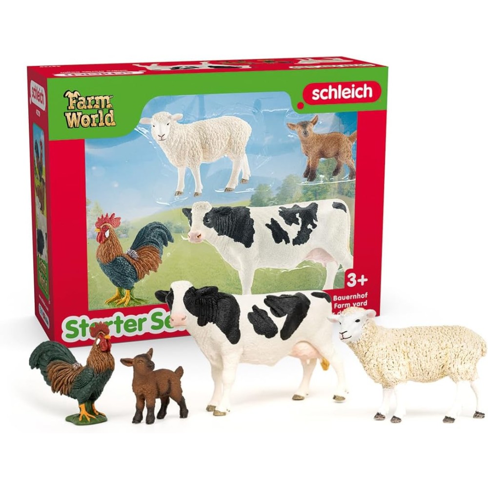 Schleich Farm World Starter Set | Hand-Painted Farm Animal Figurines