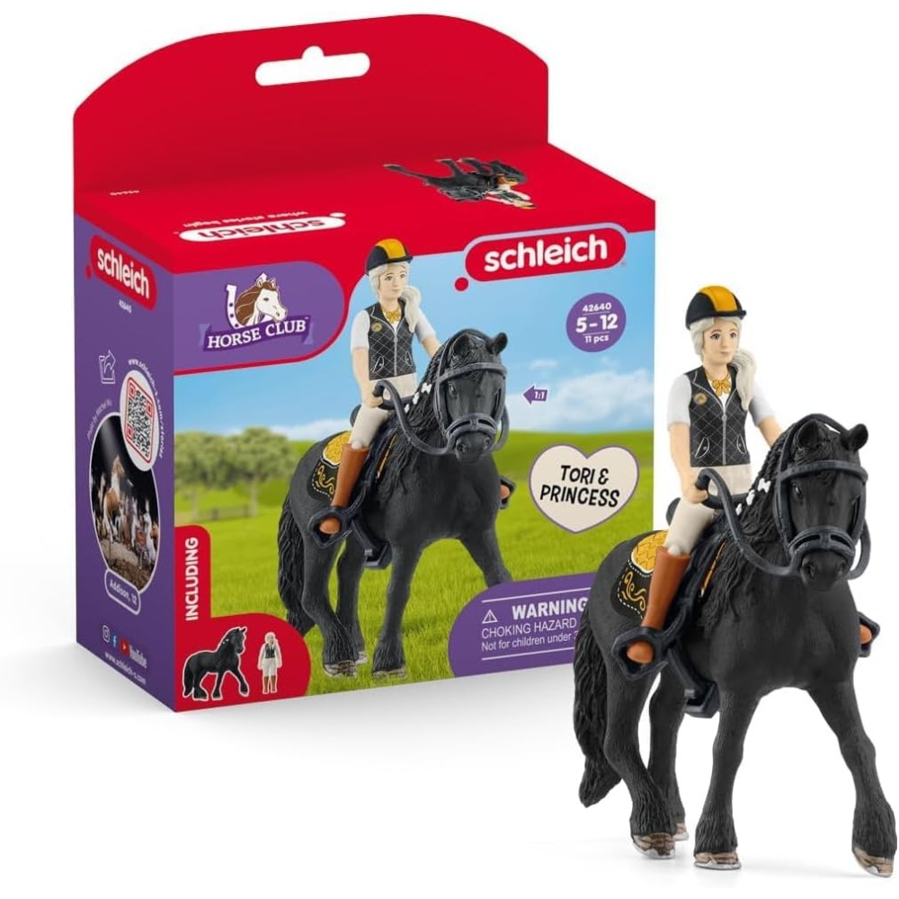 Schleich 42640 HORSE CLUB Tori & Princess Playset | Ages 5+