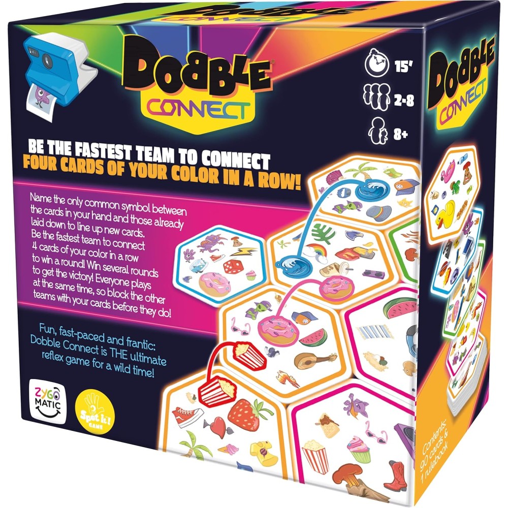Dobble Connect Fast-Paced Party Game by Asmodee