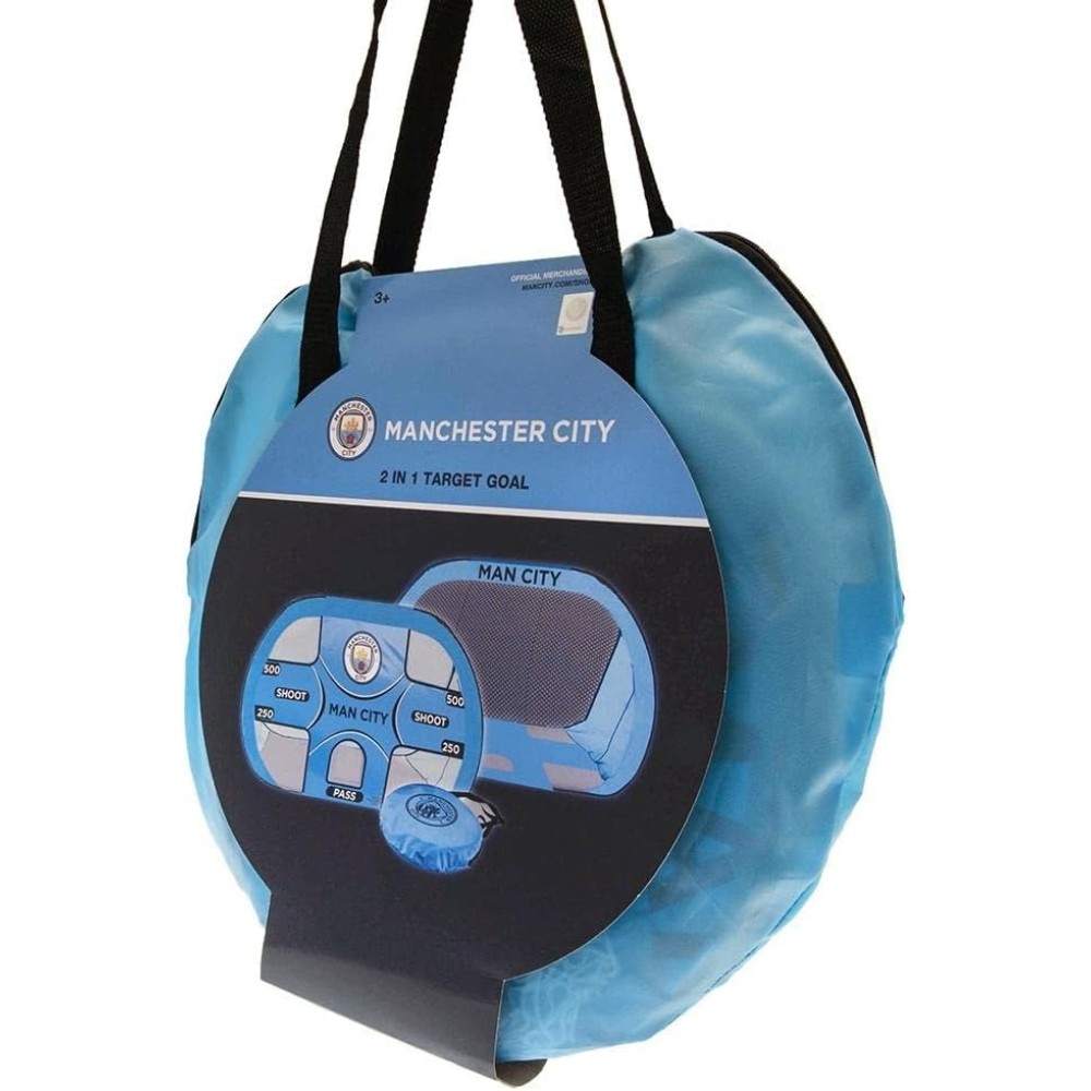 Manchester City F.C. 2 in 1 Pop Up Target Goal | Official Football Merchandise
