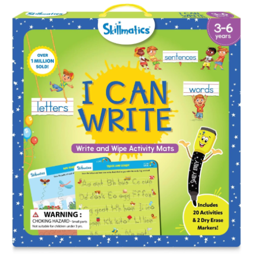 Skillmatics I Can Write - Write And Wipe Activity Mats