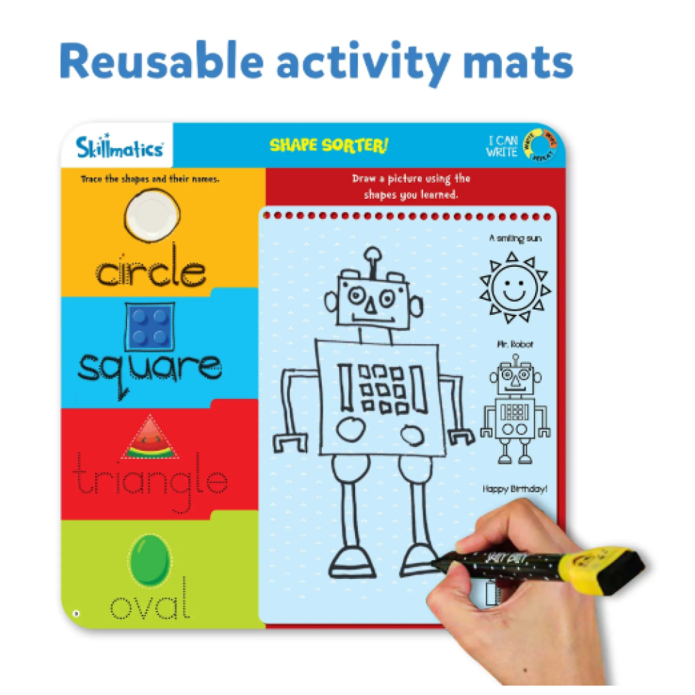 Skillmatics I Can Write - Write And Wipe Activity Mats