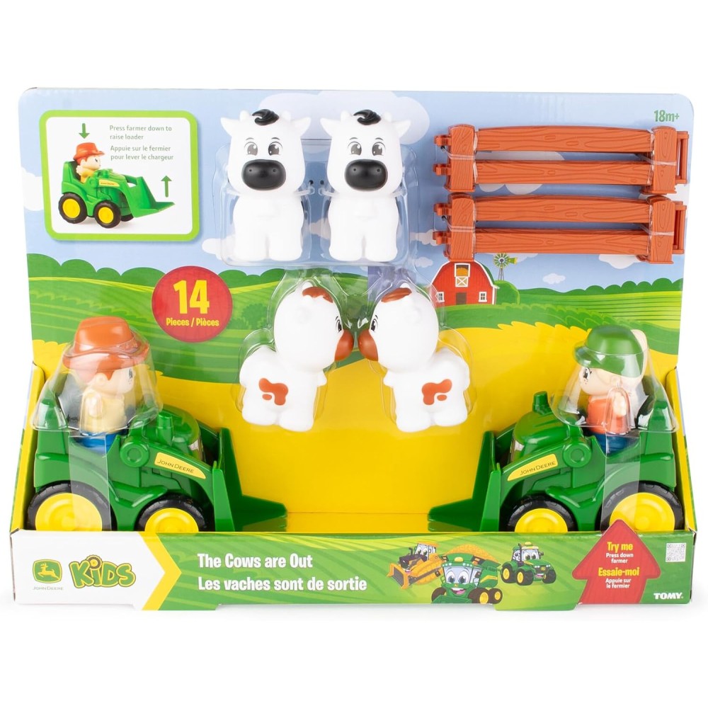 Tomy John Deere: The Cows Are Out! Farm Toy Playset