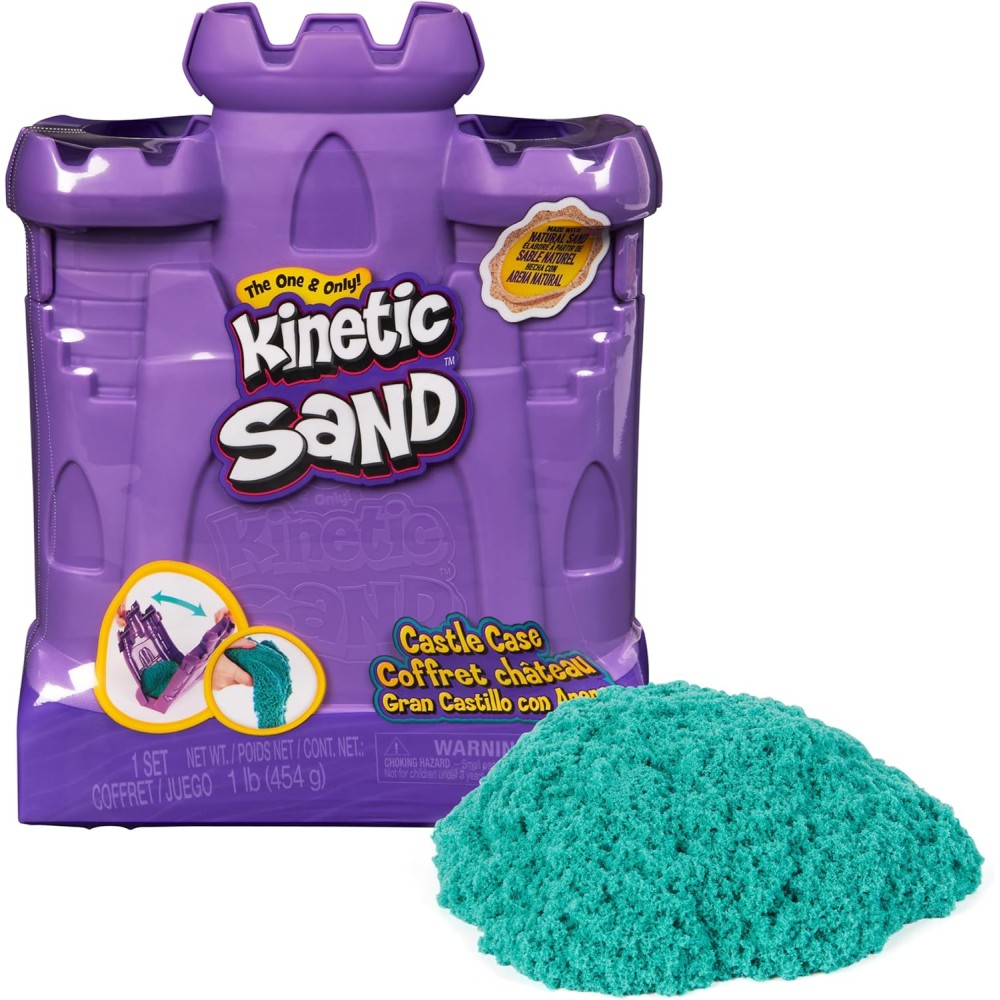Kinetic Sand Castle Case – Teal (1 lb)