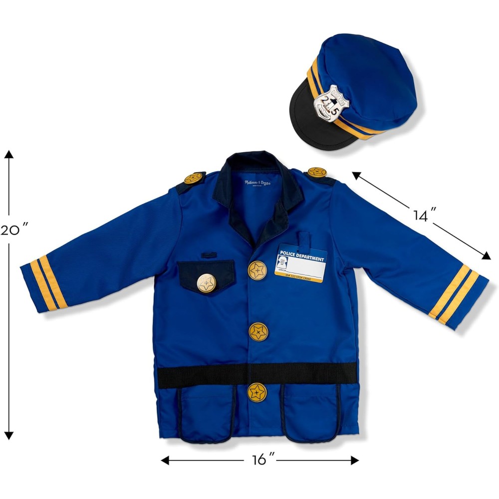 Melissa & Doug Police Officer Costume Role Play Set