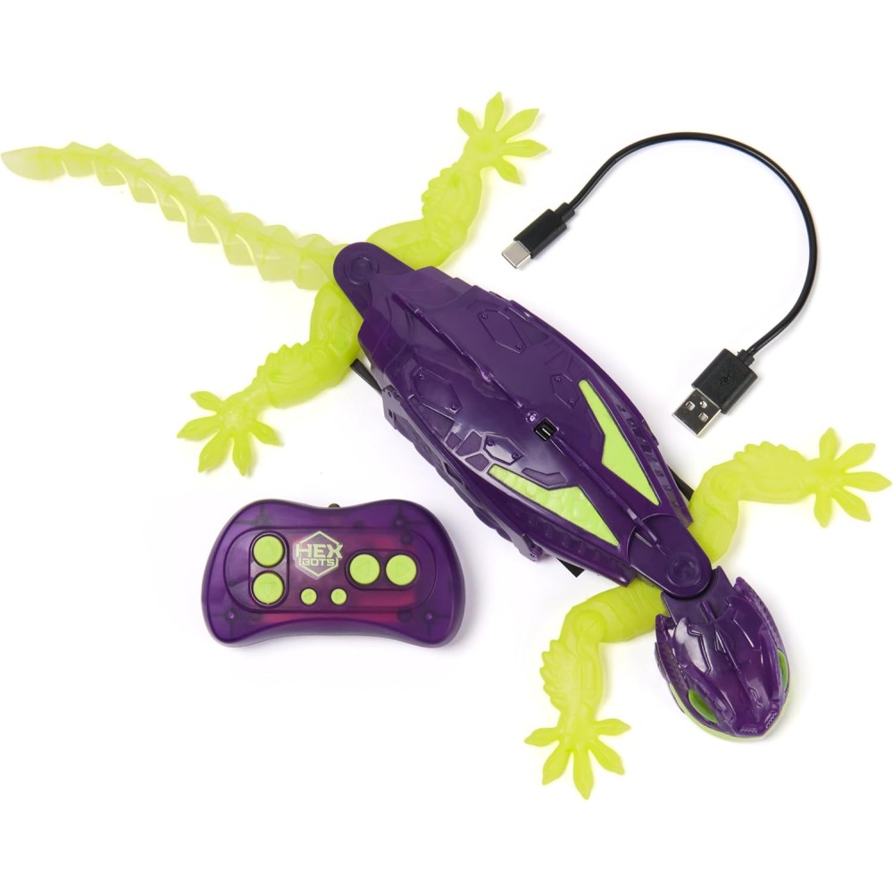 HEX BOTS Glow‑in‑Dark Gecko (Wall Crawler)