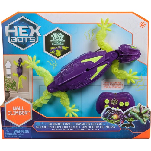 HEX BOTS Glow‑in‑the‑Dark Gecko (Wall Crawler)