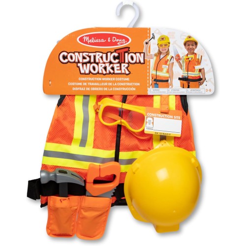 Construction Worker Costume Role Play Set (6 pcs)