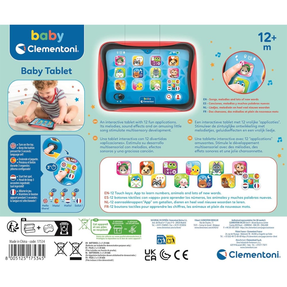 Clementoni Baby Talking & Musical Tablet