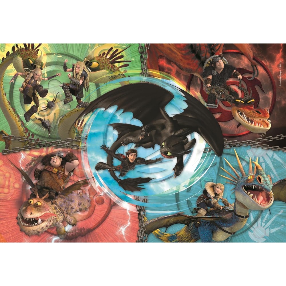 Clementoni Dragon Trainer SuperColor Puzzle – 104 Pieces