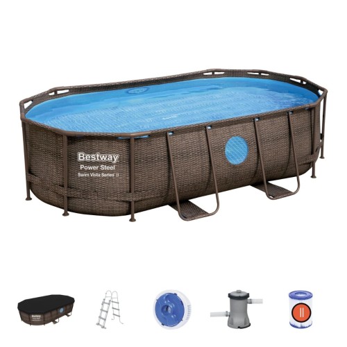 Bestway 14ft Swim Vista Oval Pool Set 
