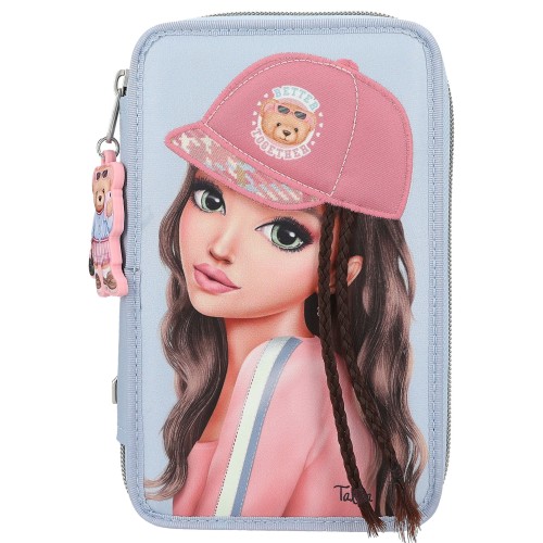 TOPModel Triple Pencil Case With Application TEAM TEDDY – Filled 3 Compartment School Set