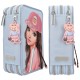 TOPModel Triple Pencil Case With Application TEAM TEDDY – Filled 3 Compartment School Set