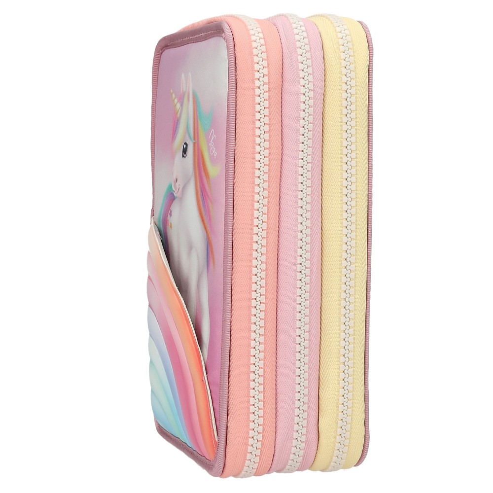 Ylvi Triple Pencil Case Color Cloud – Filled Unicorn 3 Compartment Set 0013278