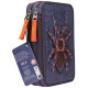 Adventure World Double Pencil Case With Spider – Filled 2 Compartment School Set