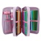 Ylvi Triple Pencil Case With Appliquéd Wing – Filled Unicorn 3 Compartment Set