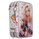 TOPModel Triple Pencil Case COWGIRL – Filled 3 Compartment Cream & Purple Set 0013664