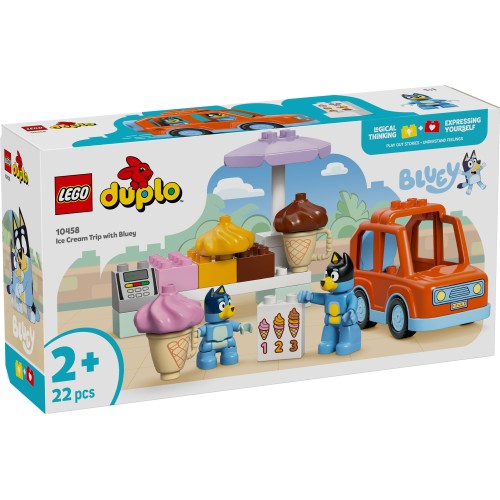 LEGO DUPLO Bluey Ice Cream Trip with Bluey Toddler Toy 10458