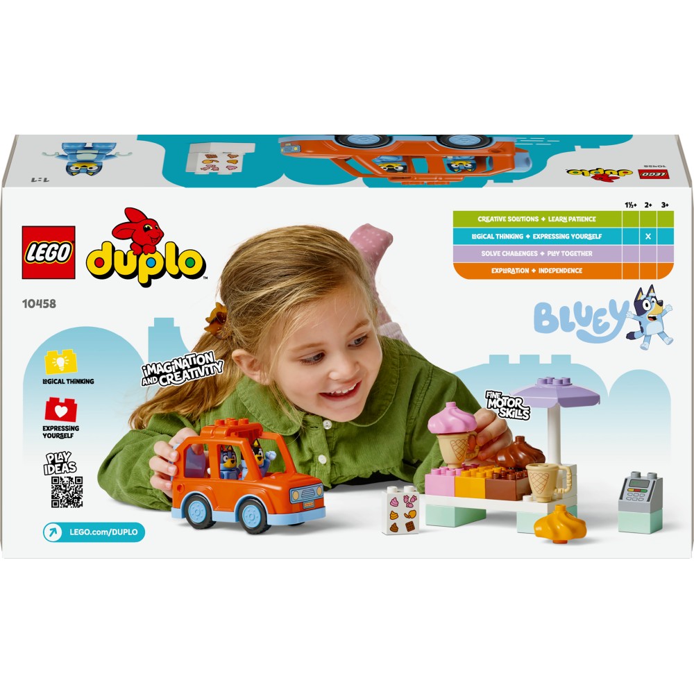 LEGO DUPLO Bluey Ice Cream Trip with Bluey Toddler Toy 10458