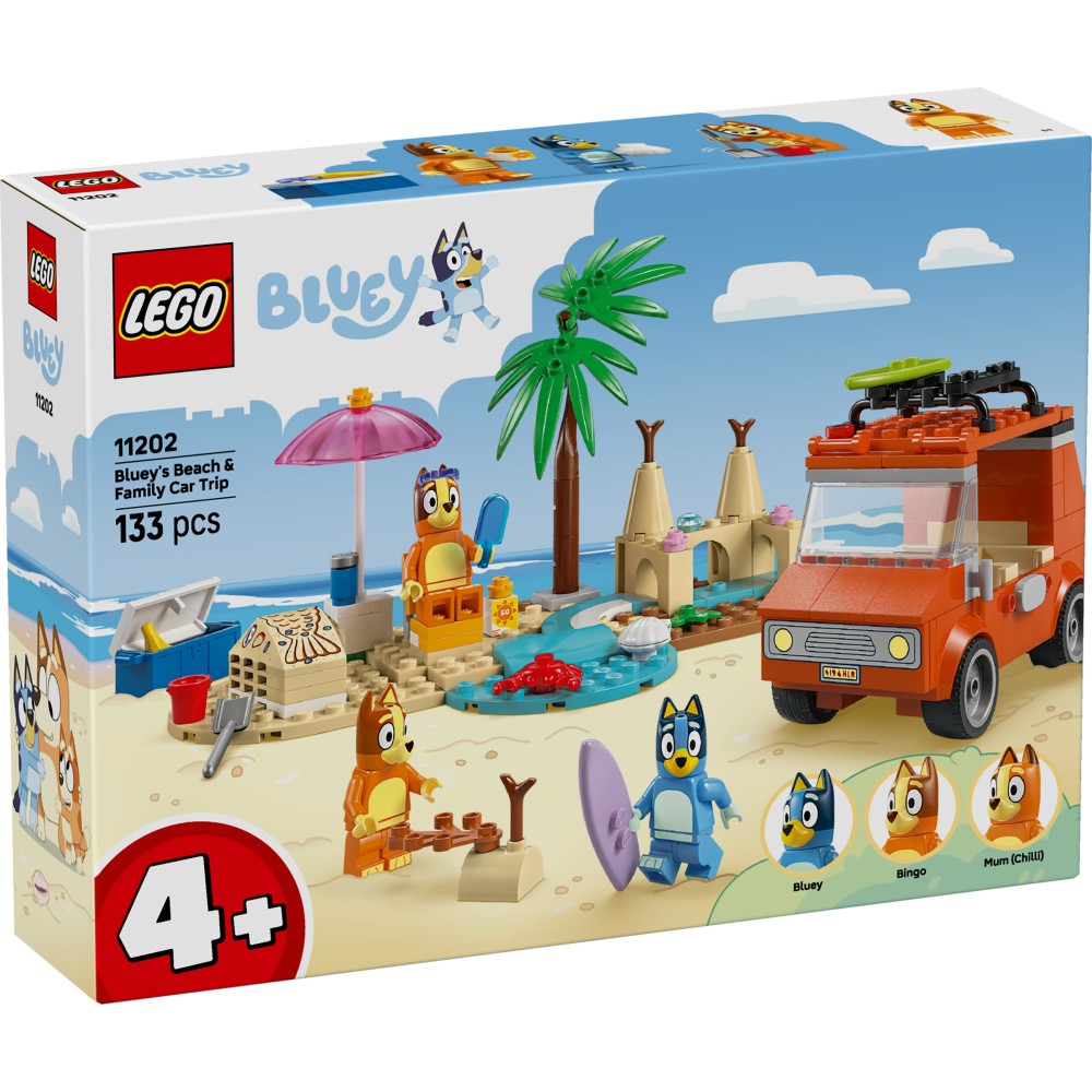 LEGO Bluey: Bluey’s Beach & Family Car Trip (11202)