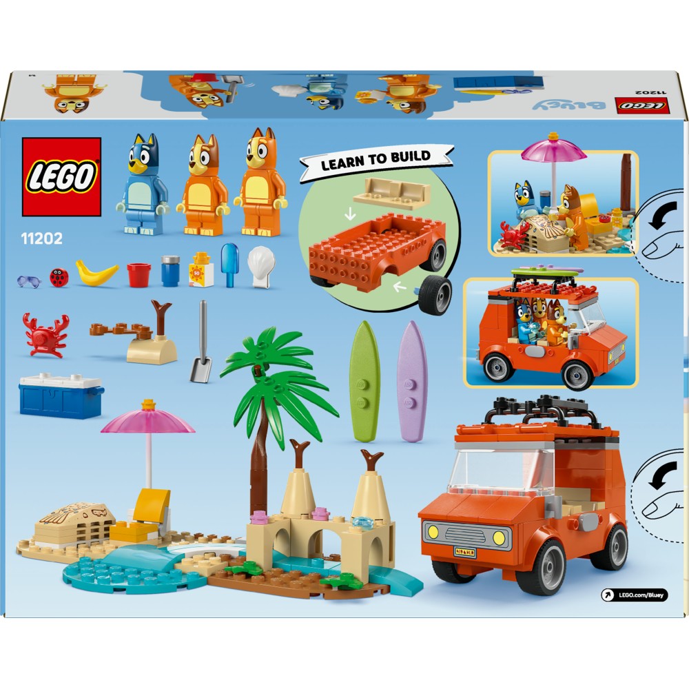 LEGO Bluey: Bluey’s Beach & Family Car Trip (11202)