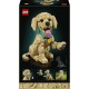 LEGO Icons Golden Retriever Puppy 11384 – Posable Dog Figure Building Set for Adults