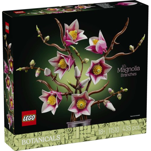 LEGO Botanicals Magnolia Branches Building Set 11510 – Artificial Flower Decor for Adults