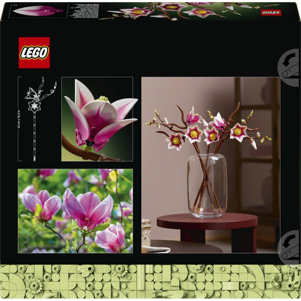 LEGO Botanicals Magnolia Branches Building Set 11510 – Artificial Flower Decor for Adults