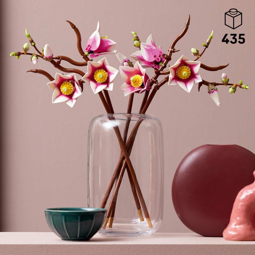 LEGO Botanicals Magnolia Branches Building Set 11510 – Artificial Flower Decor for Adults