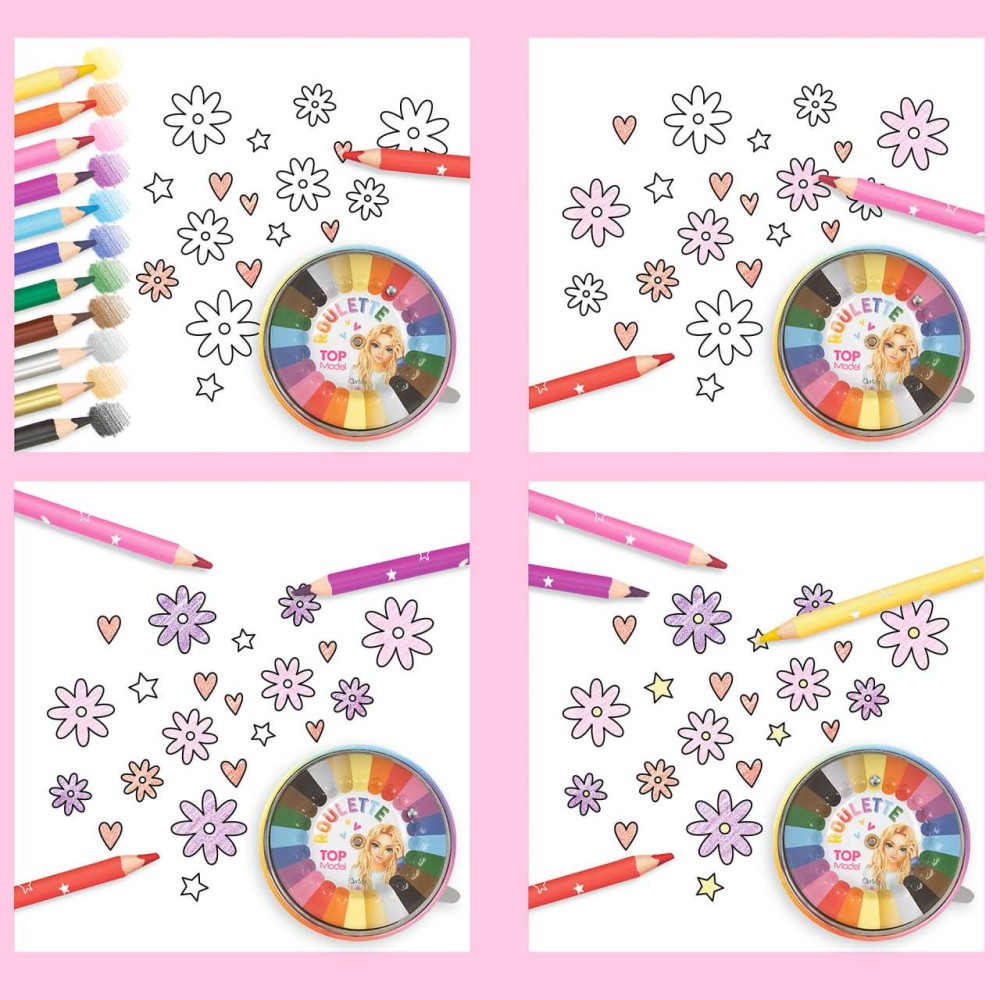 TOPModel Colour Roulette - Fun Coloring Game - 12103