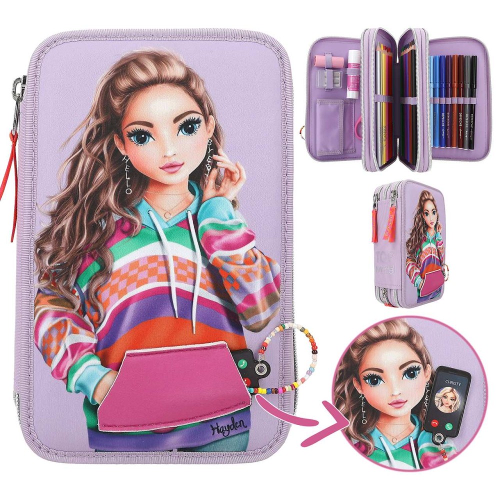 TOPModel Triple Pencil Case with Applied Smartphone JOY 12842