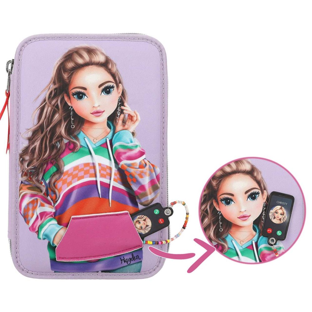 TOPModel Triple Pencil Case with Applied Smartphone JOY 12842