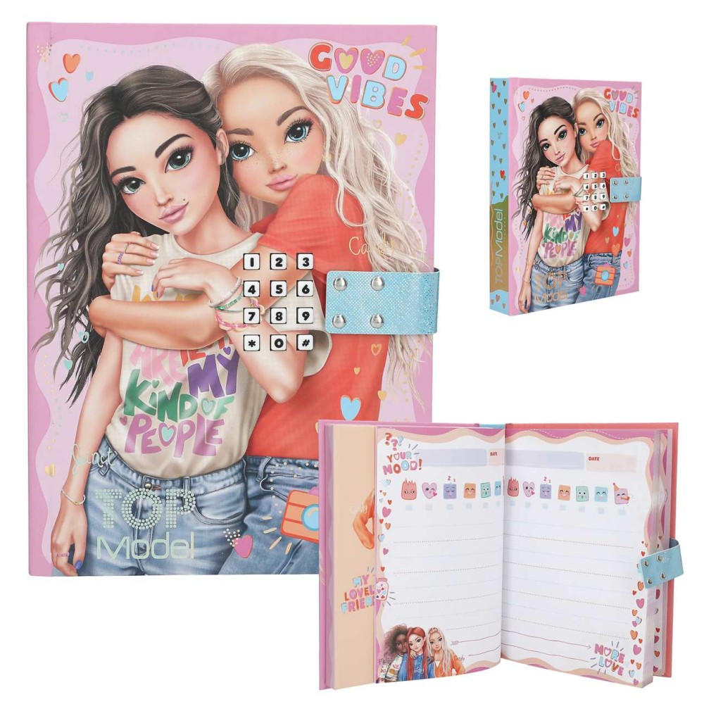 TOPModel Diary With Code and Sound - Secure and Stylish Secret Keeper