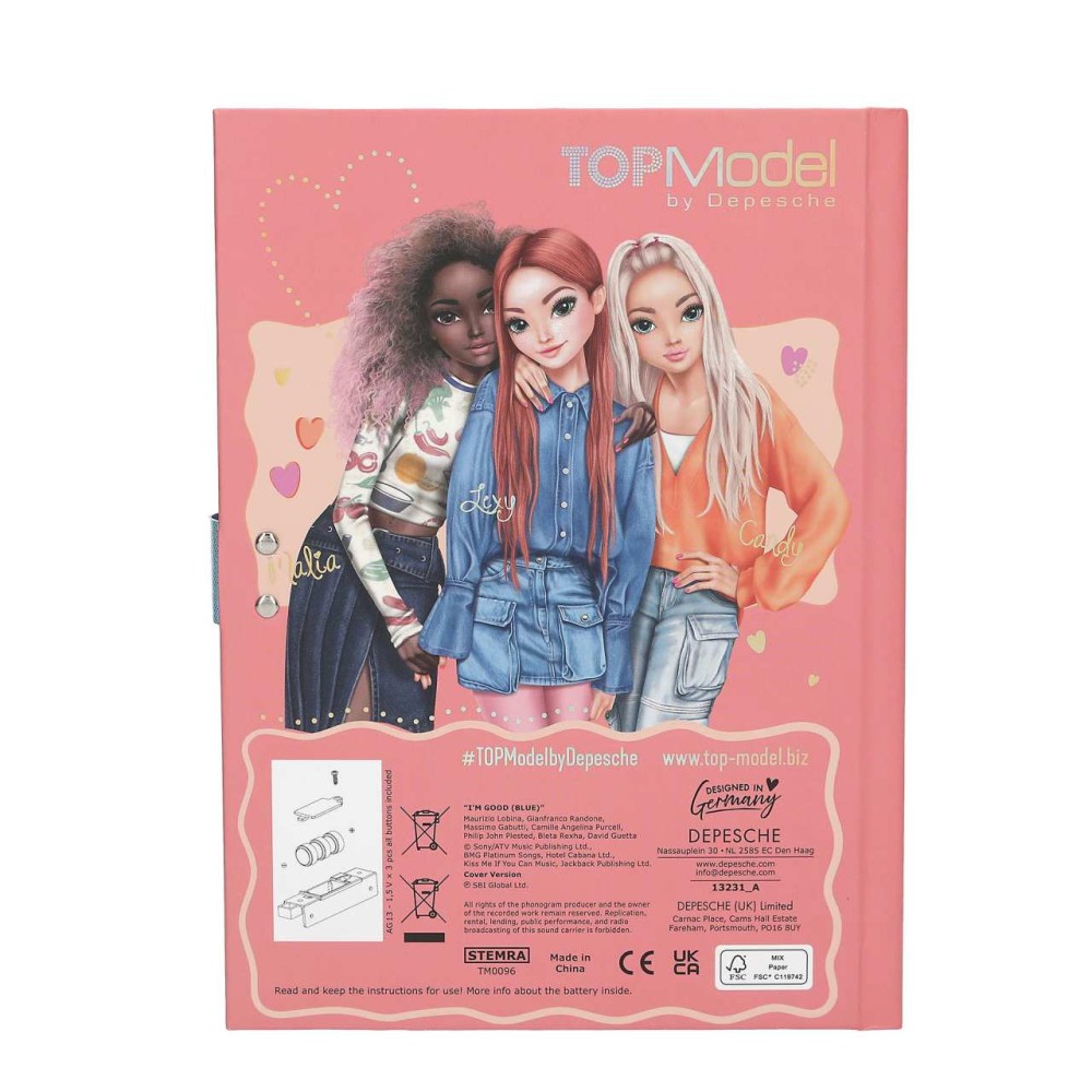 TOPModel Diary With Code and Sound - Secure and Stylish Secret Keeper