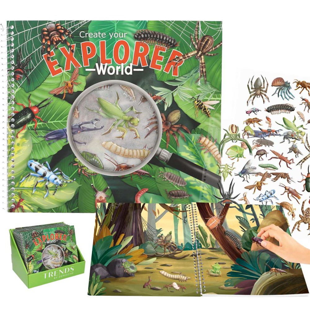 Explorer Stickerworld With Relief Stickers 13599  | Depesche | Stakelum