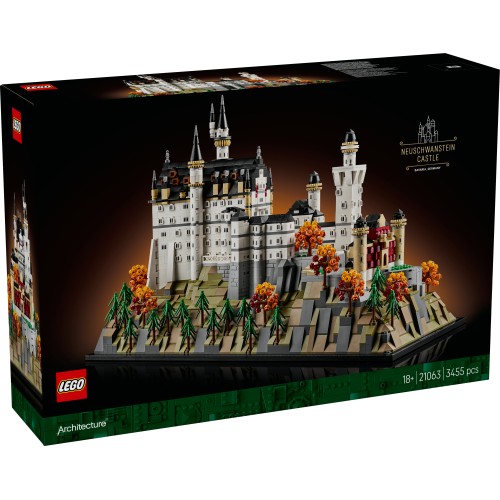 LEGO Architecture Neuschwanstein Castle – 3,455-Piece Landmark Display Set (21063)