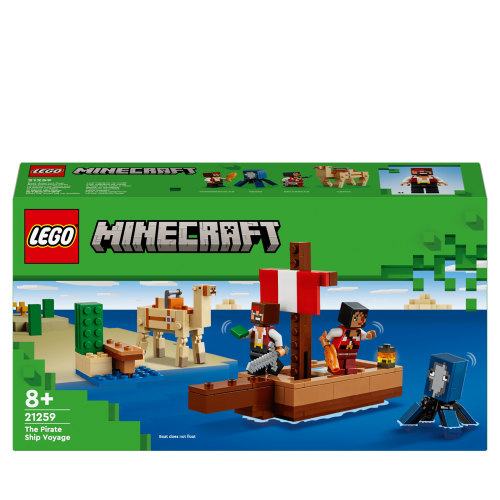 LEGO Minecraft The Pirate Ship Voyage Building Toy Set 21259