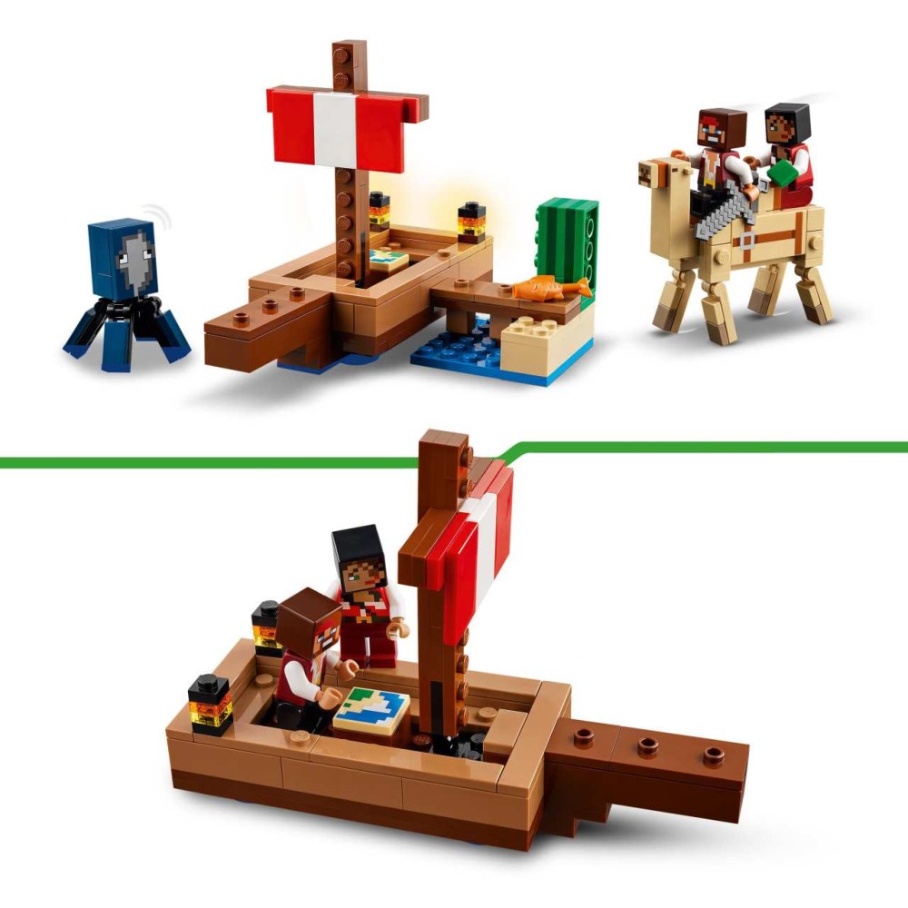 LEGO Minecraft The Pirate Ship Voyage Building Toy Set 21259