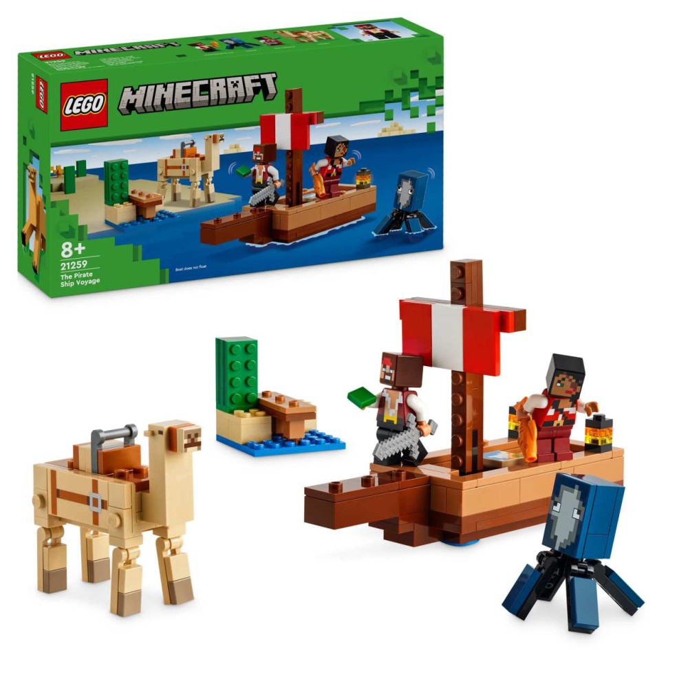 LEGO Minecraft The Pirate Ship Voyage Building Toy Set 21259