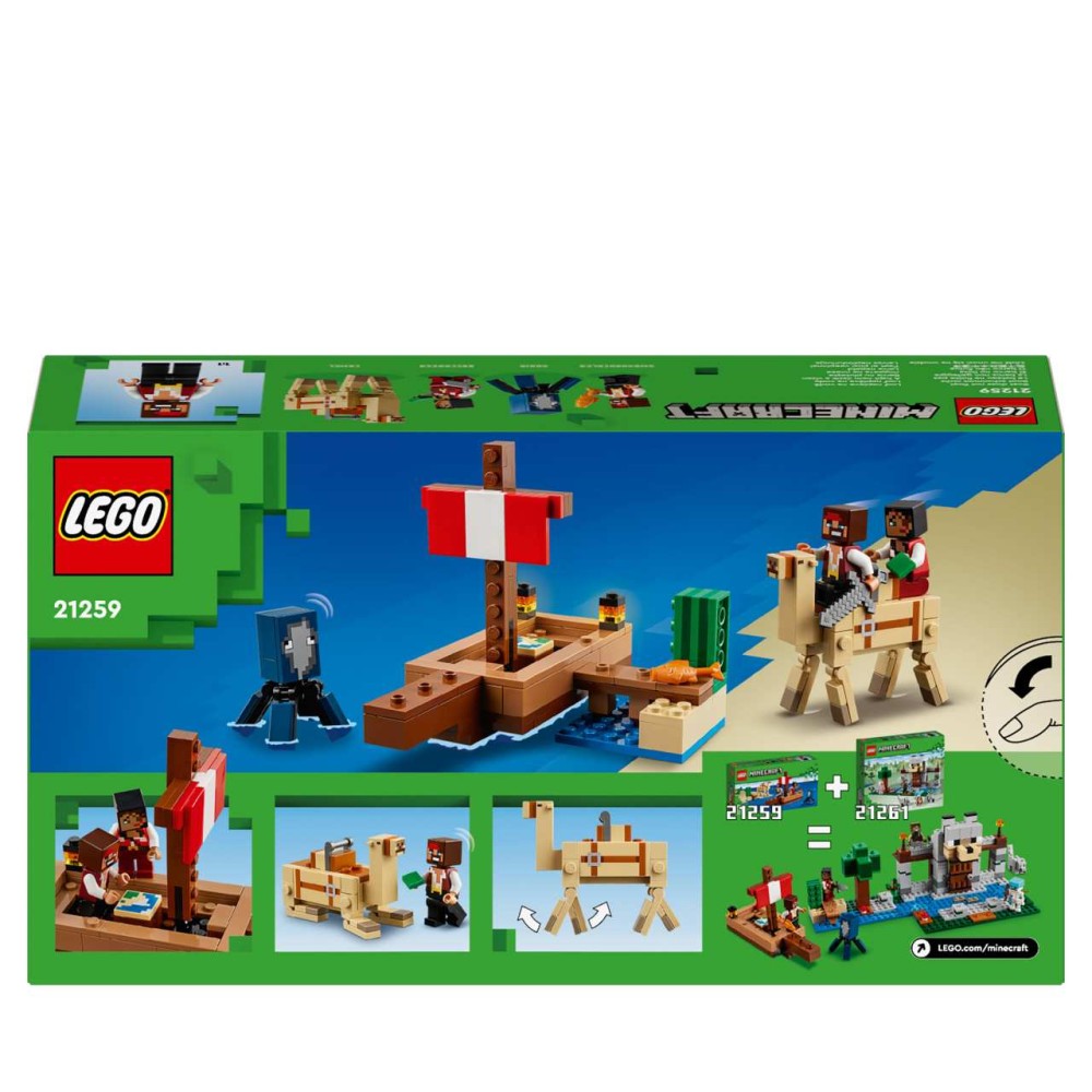 LEGO Minecraft The Pirate Ship Voyage Building Toy Set 21259